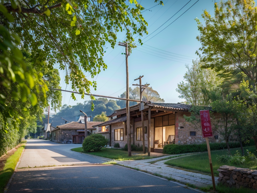 10783-3314962740-xj,A building,villa,Beautiful countryside,the village exudes tranquility and a deep connection to nature,,stone,, (extremely det.png
